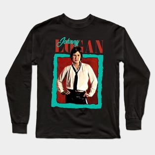 Johnny Logan 80s Aesthetic Fan Gift Design Long Sleeve T-Shirt